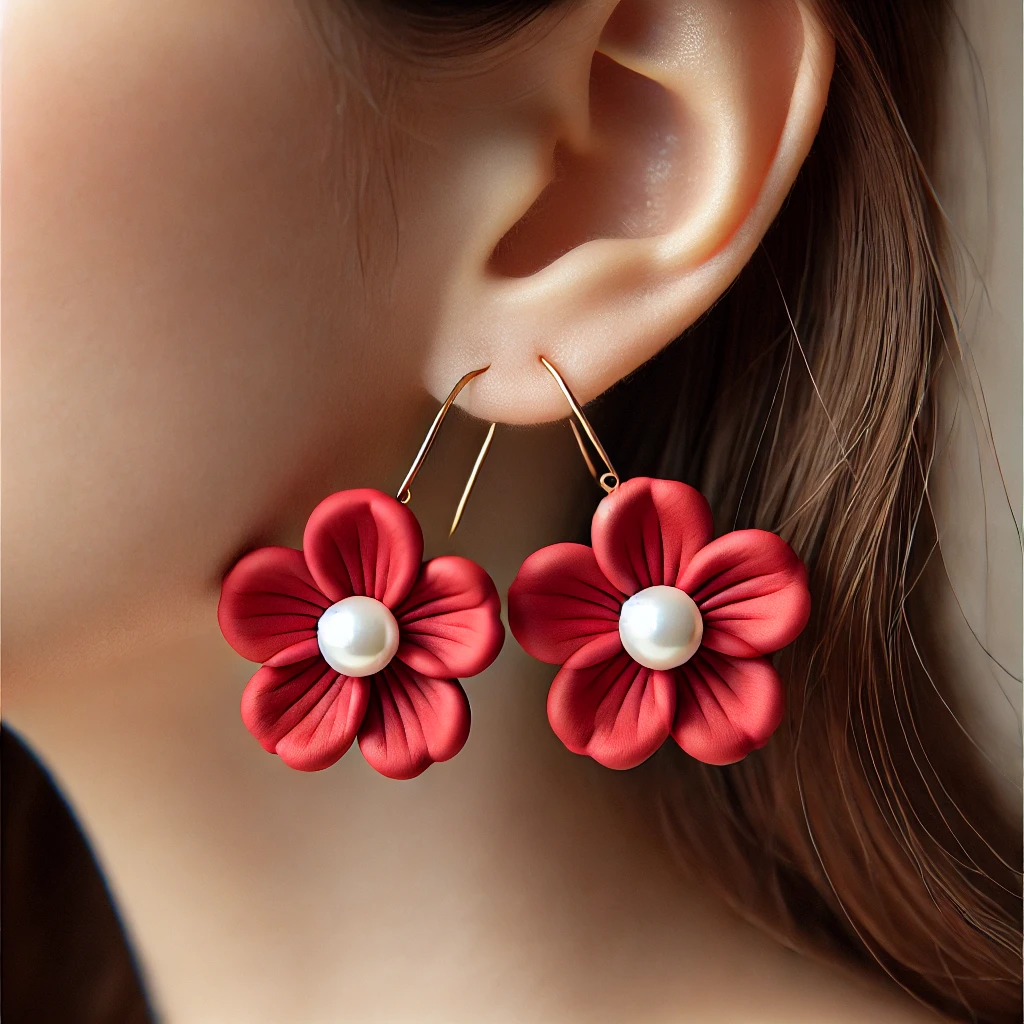 boucle d'oreille en fimo